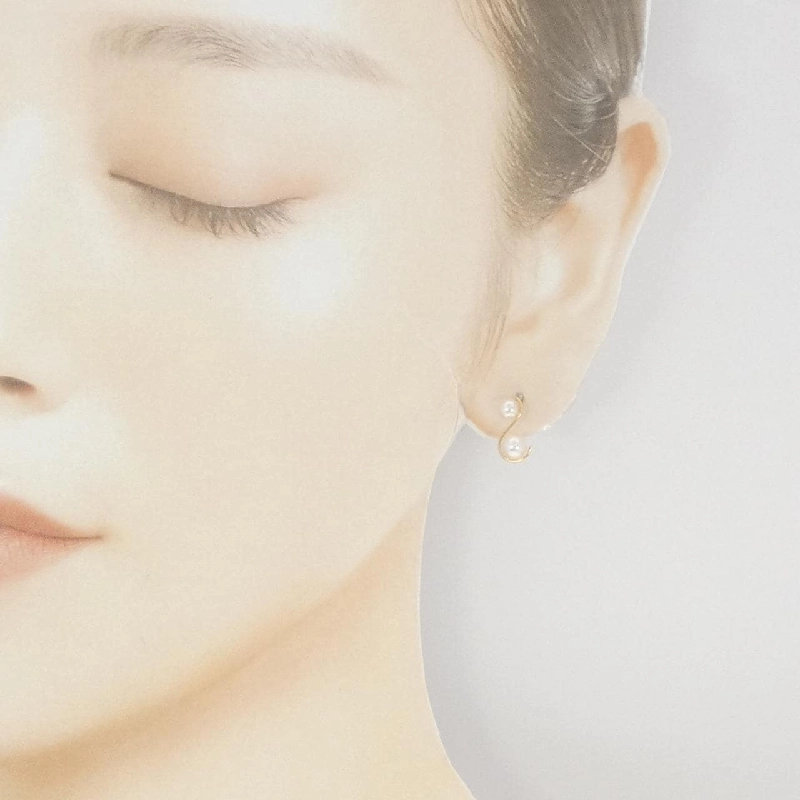 K18YG Bông tai ngọc trai Akoya - Hàng hiệu Authentic 871431