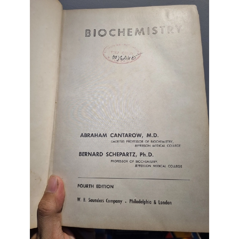 BIOCHEMISTRY - Cantarow | Schepartz 198574