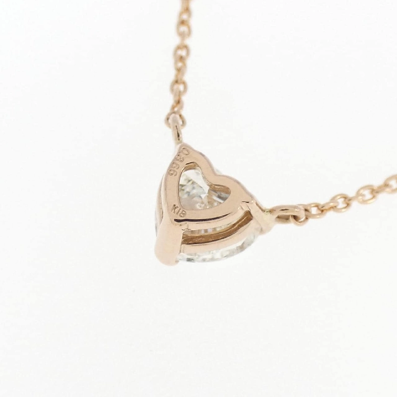 K18PG Dây chuyền kim cương 0.366CT I SI2 hình trái tim - Hàng hiệu chính hãng 876028
