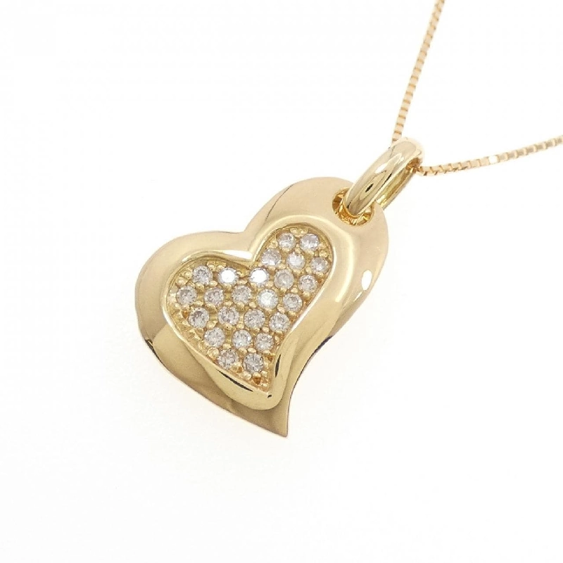 K18YG Dây chuyền kim cương hình trái tim 0.23CT - Hàng hiệu Chính hãng 858666