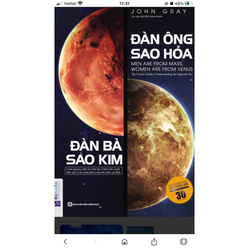 Sách ĐÀN ÔNG SAO HOẢ ĐÀN BÀ SAO KIM 462691