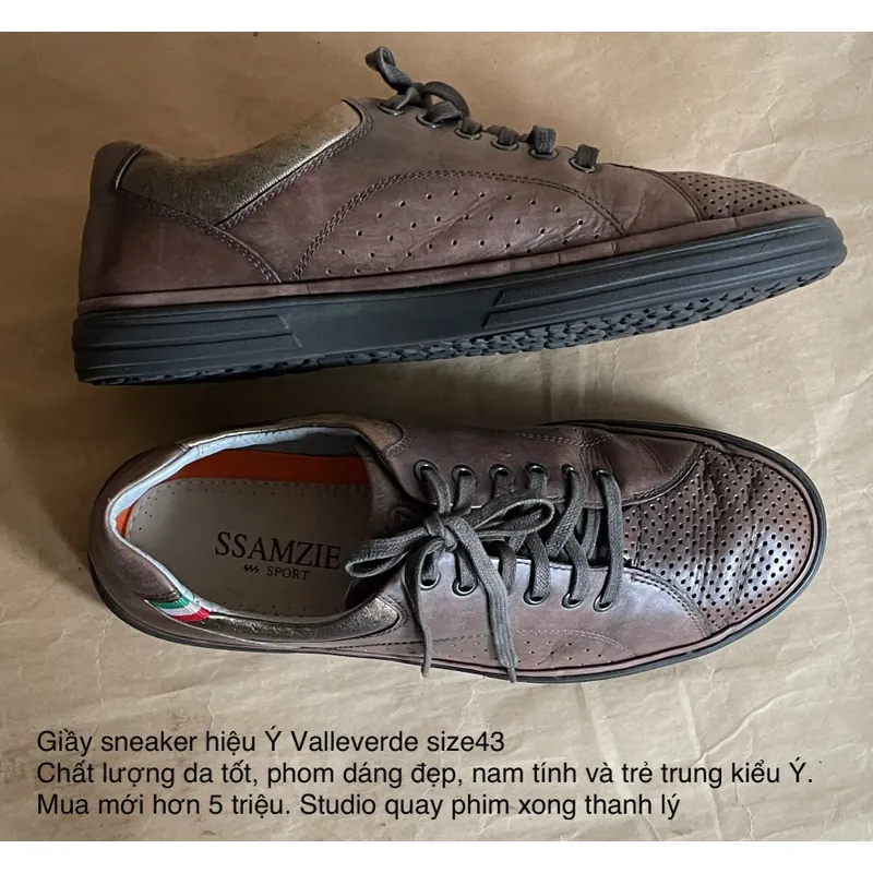 Giầy Ý Sneaker Valleverde size 43 quay phim xong thanh lý 633313
