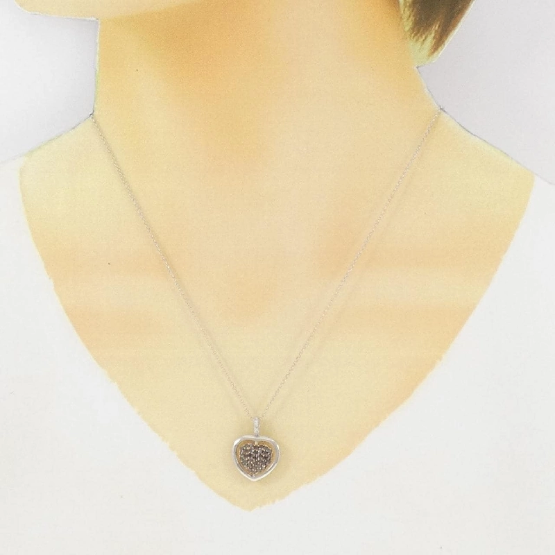 K18PG/K18WG Dây chuyền kim cương hình trái tim 1.07CT - Hàng hiệu Chính hãng 859225