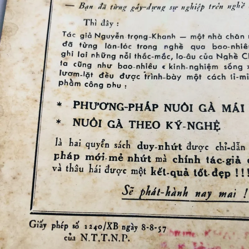 PHƯƠNG PHÁP PHÒNG BỊNH, TRỊ BỊNH GÀ năm 1957 718132