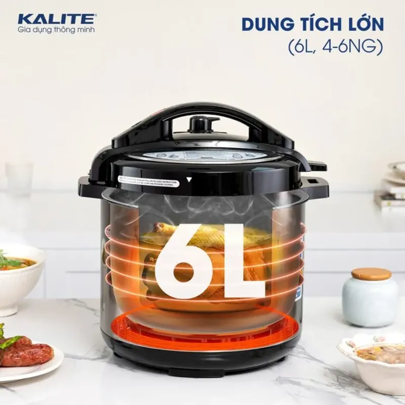 Nồi áp suất điện KALITE KL-636 6L chính hãng mới 100% 572360