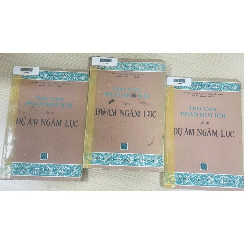 BỘ 3 CUỐN /TẬP - DỤ AM NGÂM LỤC, NXB KHOA HỌC XÃ HỘI- BAN HÁN NÔM 544797