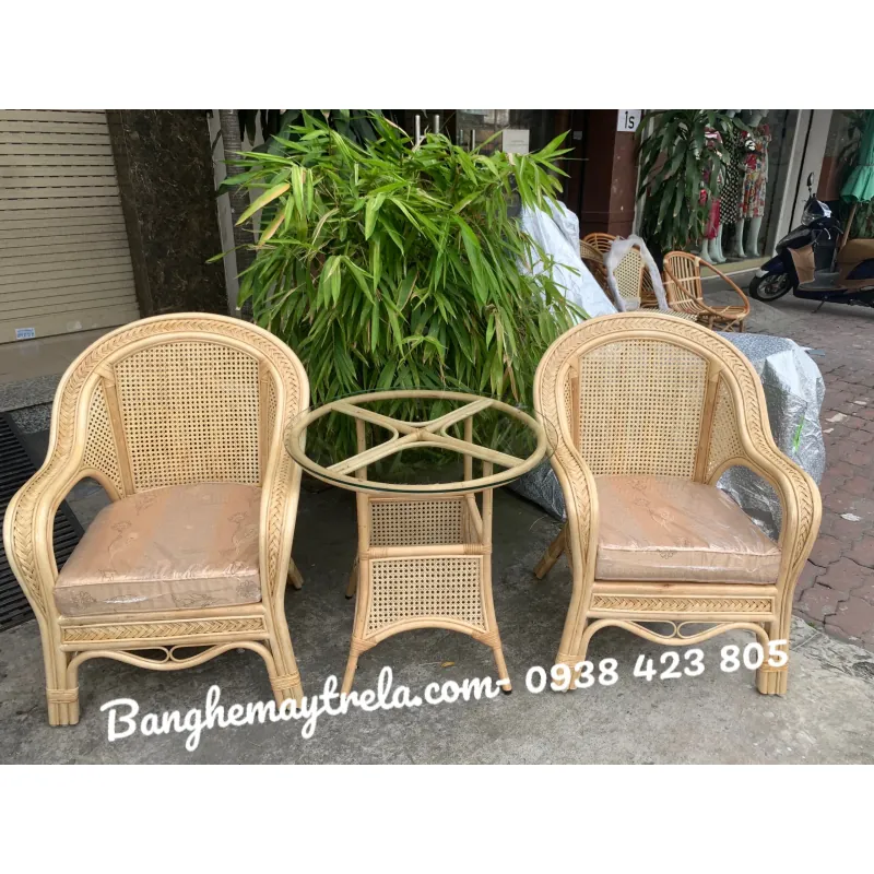 Ghế mây lưng mắt cáo 557102
