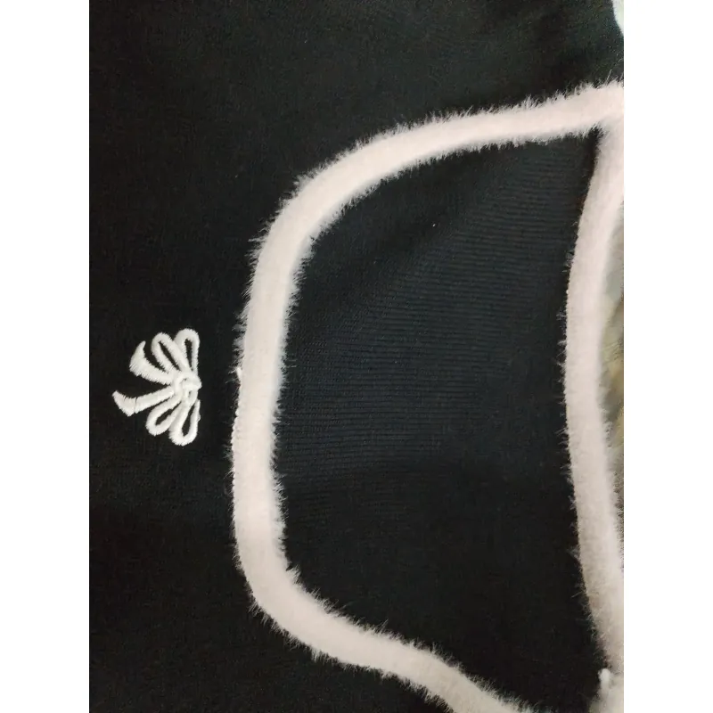 Áo croptop dài tay màu đen size S 1042768