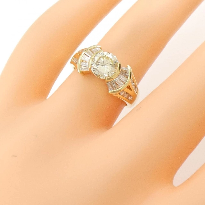 Nhẫn kim cương K18YG 1.066CT - Hàng hiệu chính hãng 856038