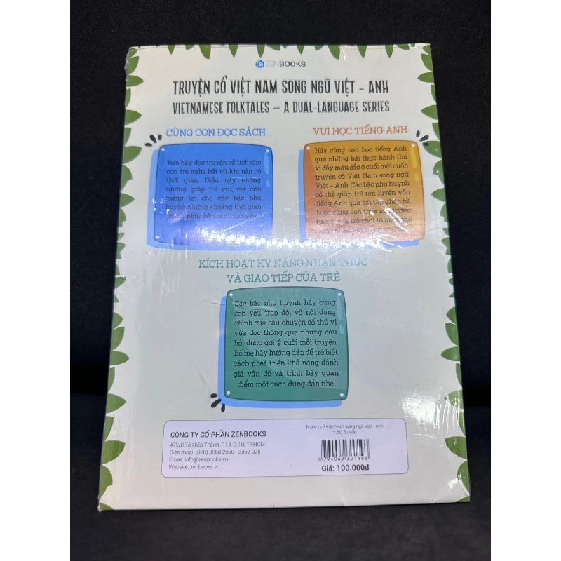 Bộ 5 Cuốn Truyện Cổ Việt Nam Song Ngữ Việt Anh, Mới 100% (Nguyên Seal) SBM2407 916193