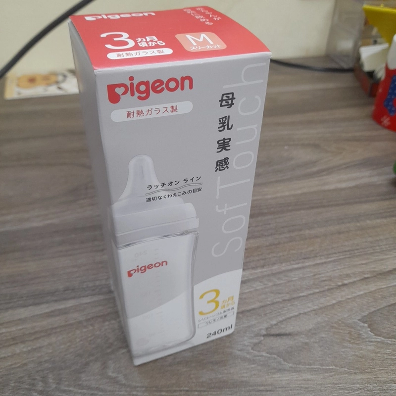 Bình sữa nội địa Nhật xách tay Pigeon 240ml 3M - Mới 100% 454226