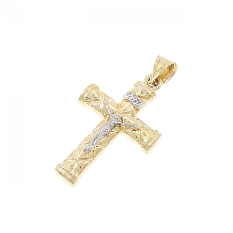 K18YG/K18WG Mặt dây chuyền hình chữ thập - Hàng hiệu Chính hãng 865639