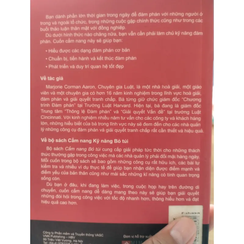 sách thuộc bộ "Cẩm nang bỏ túi" (Pocket Mentor) từ Harvard Business School Press 997454