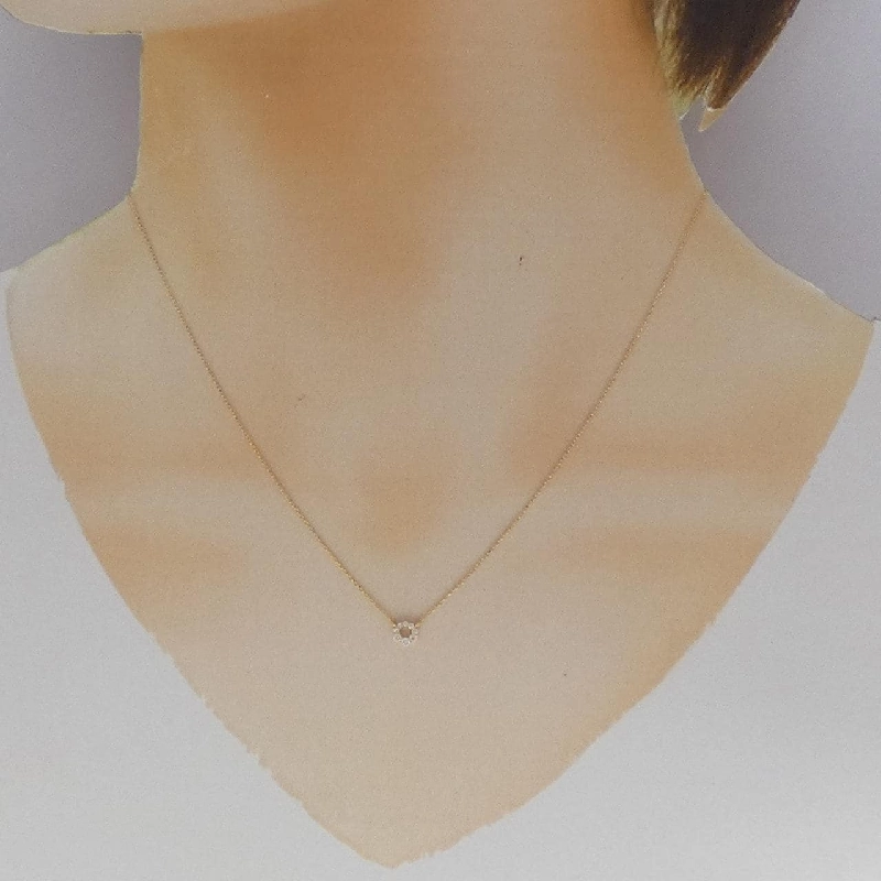 Dây chuyền kim cương K18YG 0.07CT - Hàng hiệu Chính hãng 857719