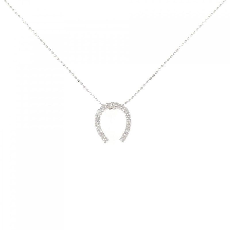 K18WG Móng ngựa Dây chuyền kim cương 0.19CT - Hàng hiệu Chính hãng 857748