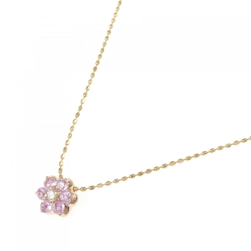 K18PG Hoa Sapphire Dây Chuyền - Hàng hiệu Chính hãng 859879