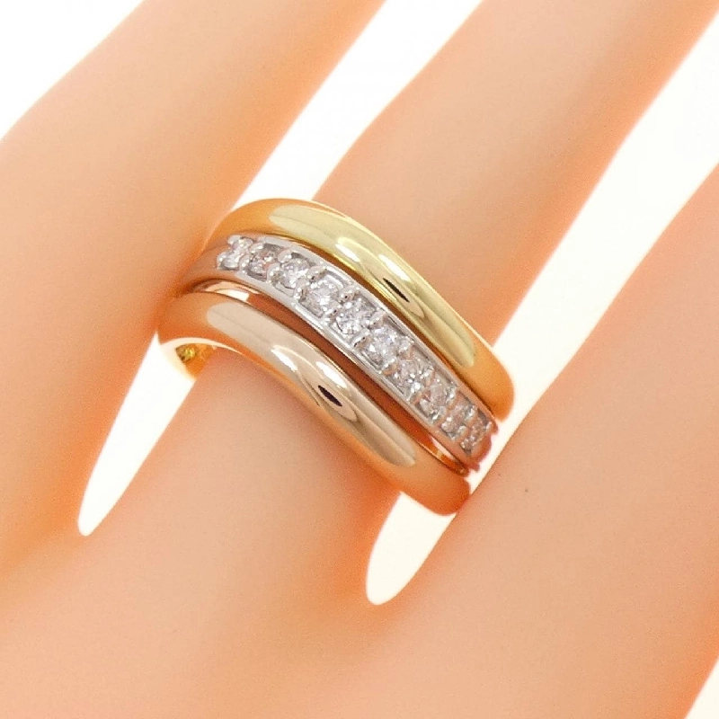 Nhẫn kim cương K18YG/PT900/K18PG 0.27CT 669253