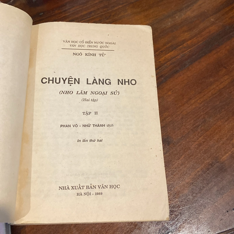 CHUYỆN LÀNG NHO (NHO LÂM NGOẠI SỬ), TRỌN BỘ 2 TẬP (XB 1989) 494130