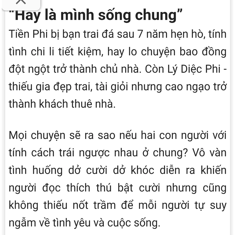 Tiểu thuyết tình cảm lãng mạn - Hay là mình sống chung 222379