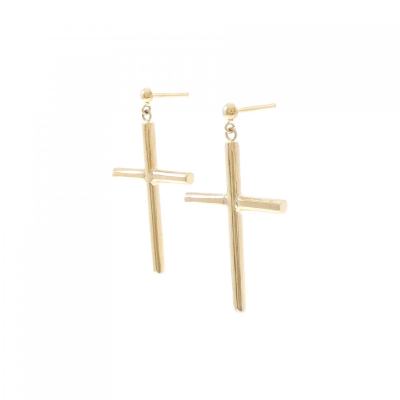 K18YG Khuyên tai hình chữ thập - Hàng hiệu Chính hãng 867040