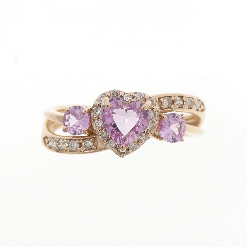 Nhẫn Sapphire K18PG hình trái tim 0.573CT 667409