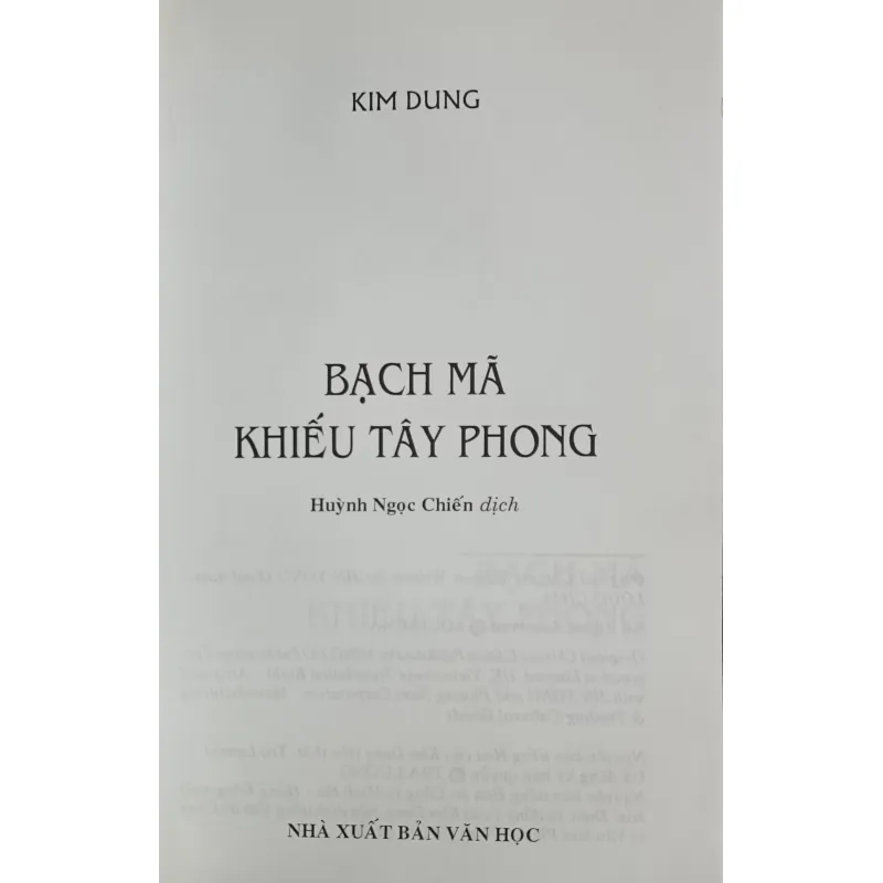 Bạch mã khiếu tây phong (Kim Dung) 777793