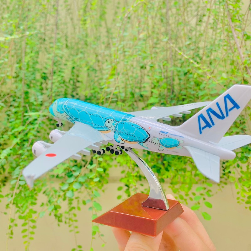 [Hàng mới nguyên hộp] Máy Bay Airbus A380 ANA  "Flying Honu" Tỷ Lệ 1:400 tặng kèm đế  8212