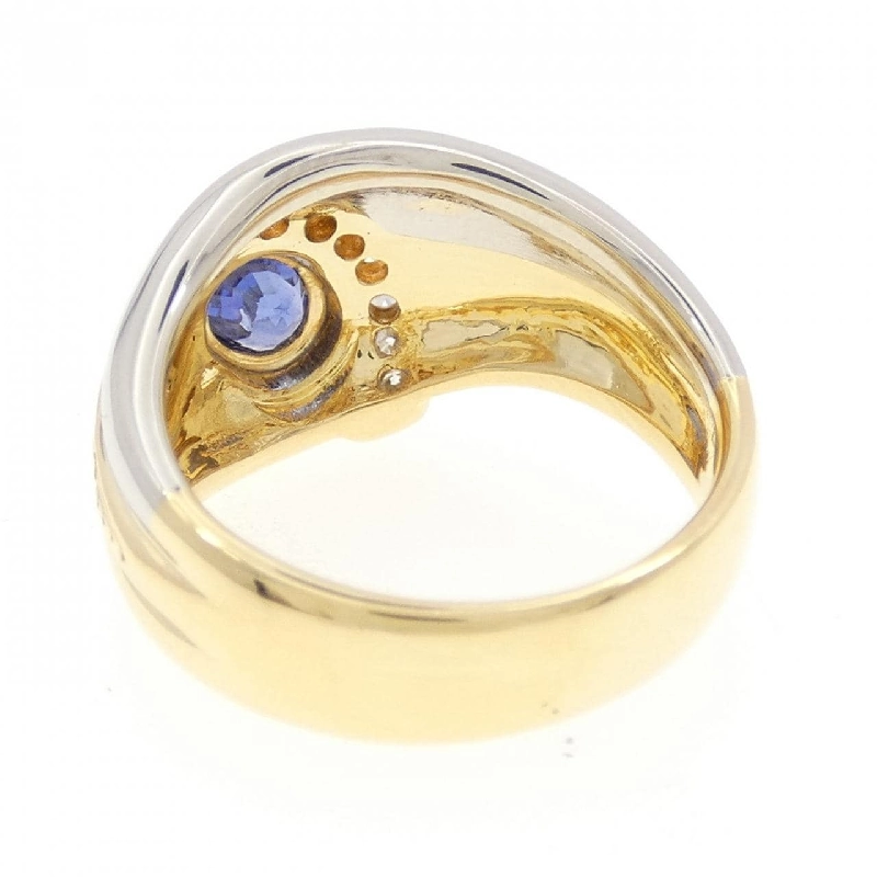 Nhẫn Sapphire K18YG/PT900 0.59CT 671002