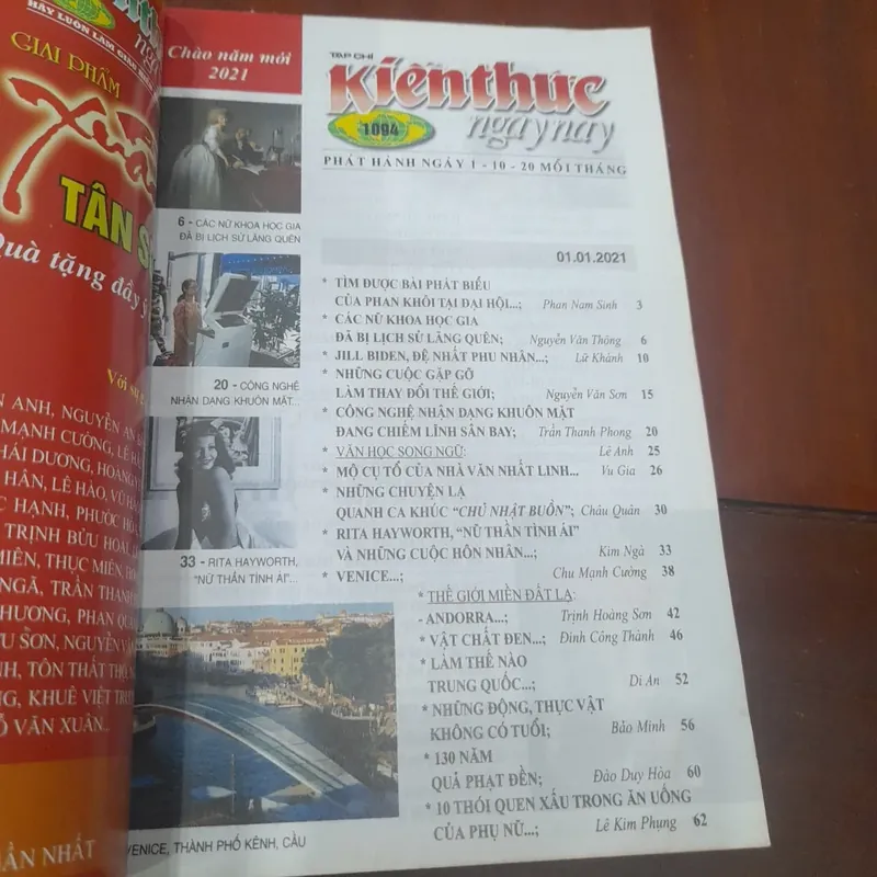 Tạp chí KIẾN THỨC NGÀY NAY số 1094 Chào năm mới 2021 734969