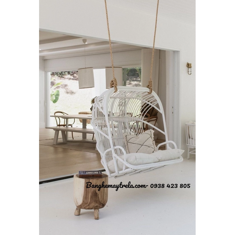 Xích đu đôi mây tre đan 530613