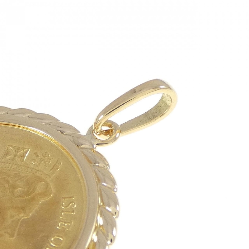 K18YG(枠) Đồng xu Mặt dây chuyền - Hàng hiệu Chính hãng 870848