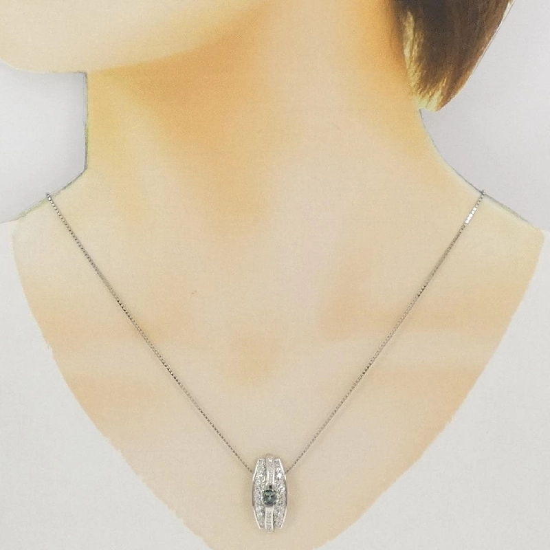 Dây chuyền Alexandrite PT900/PT850 0.455CT - Hàng hiệu Authentic 858737