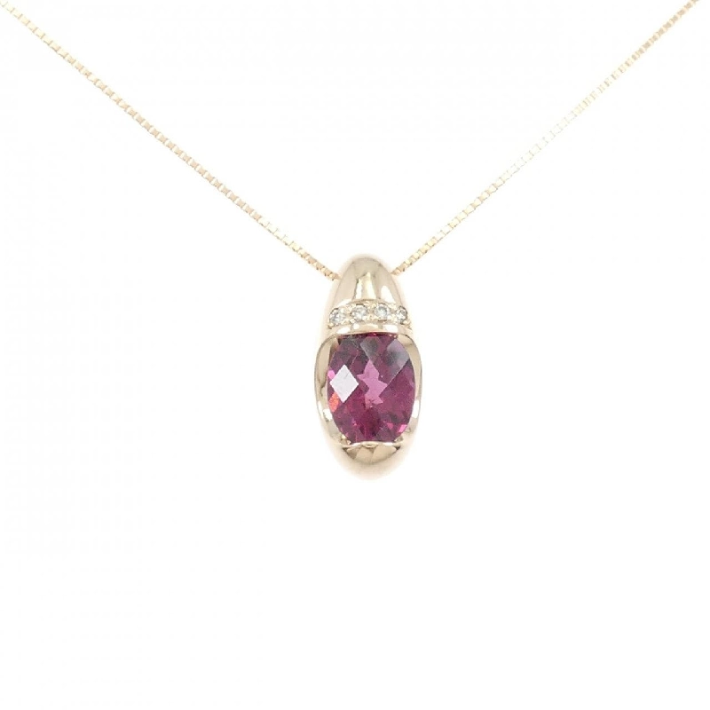 K18PG Garnet Necklace 2.16CT - Hàng hiệu Authentic 858500