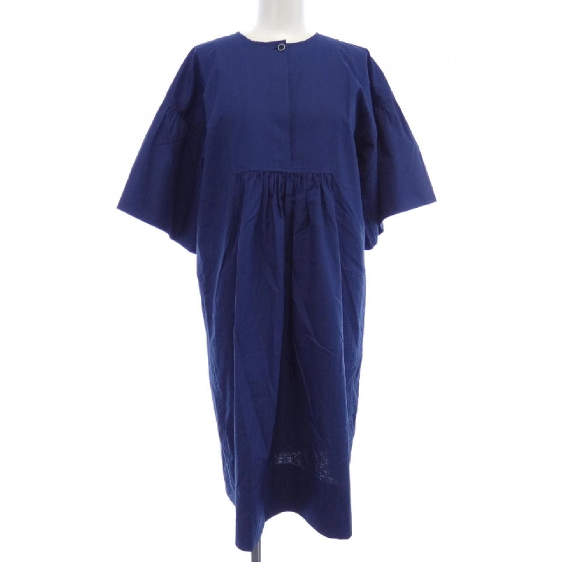 Đầm ngắn Bohemian HERMES bằng vải gạc 5E0570DB 648622