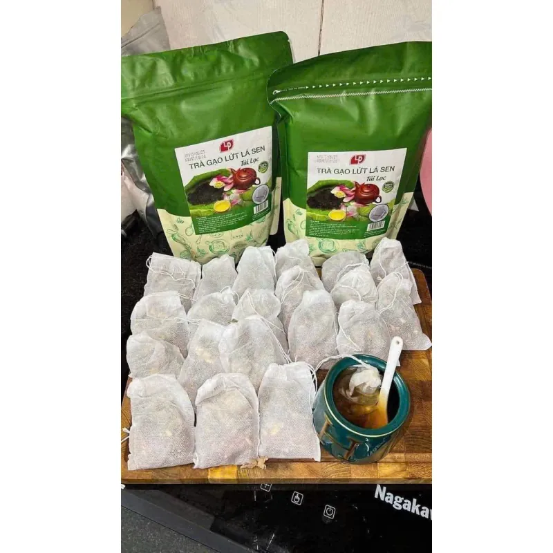 Trà gạo lứt lá sen túi lọc bịch 21 túi hỗ trợ giảm cân, giảm mỡ bụng hiệu quả 934052