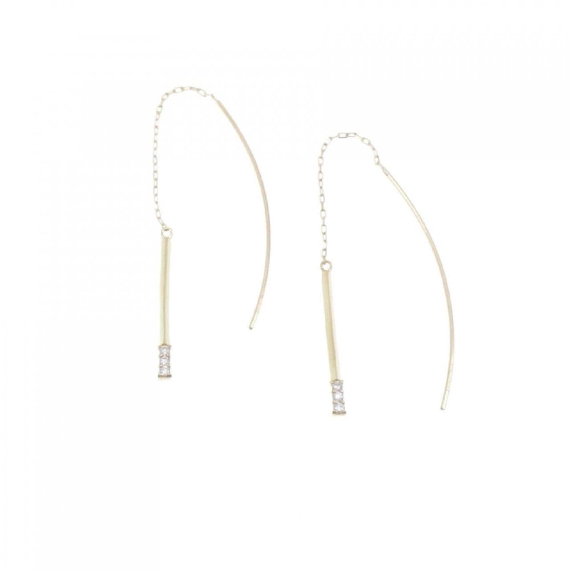 K18YG Bông tai kim cương ba viên 0.06CT - Hàng hiệu Chính hãng 877466