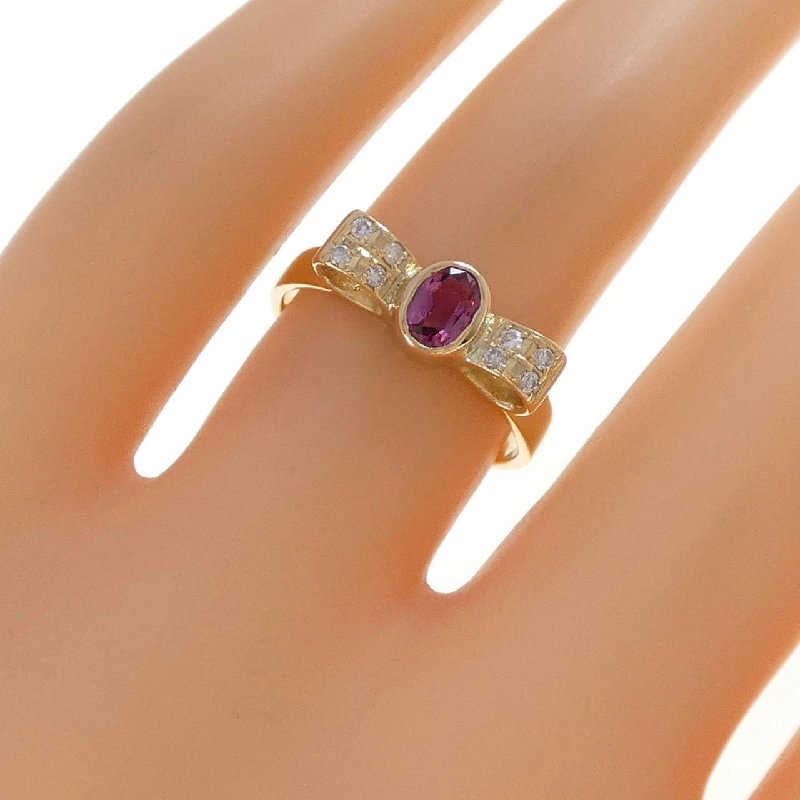 Nhẫn Ruby Ruy-băng K18YG - Hàng hiệu Chính hãng 851530