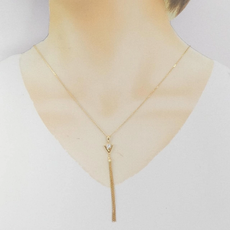 K18YG Dây chuyền kim cương - Hàng hiệu Authentic 850828