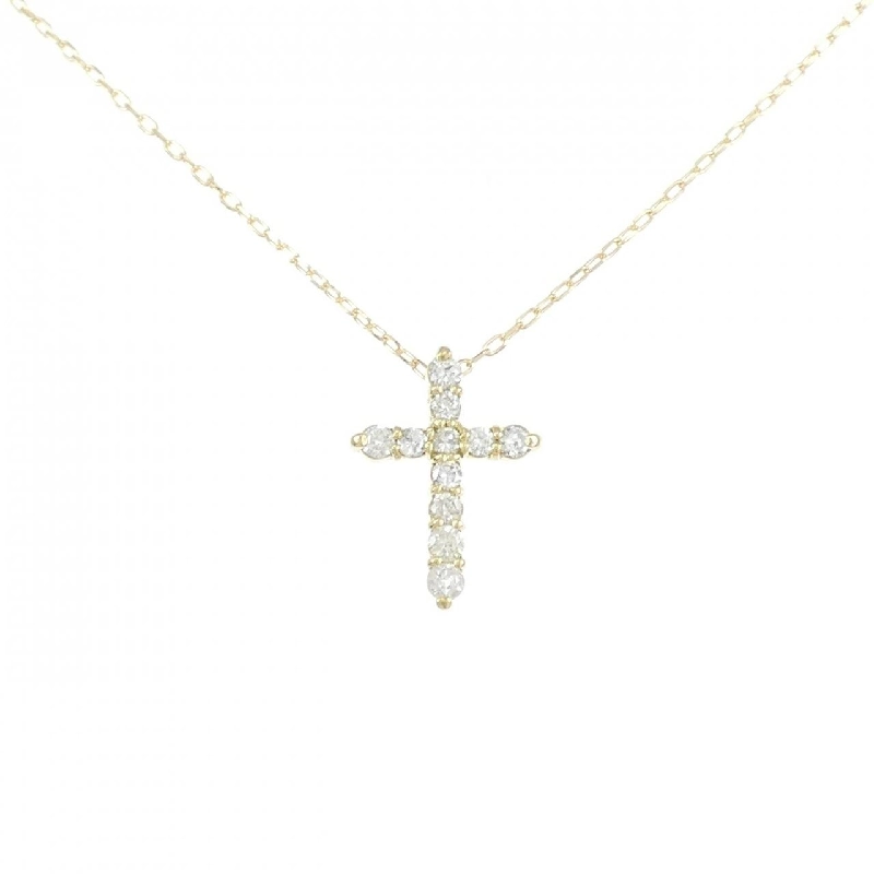 K18YG Dây chuyền kim cương chéo 0.30CT - Hàng hiệu chính hãng 861532