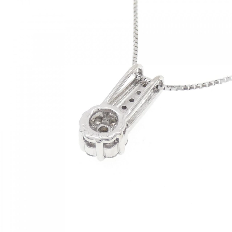 K18WG Hoa Đá Kim Cương Dây Chuyền 0.26CT - Hàng hiệu Chính hãng 858955