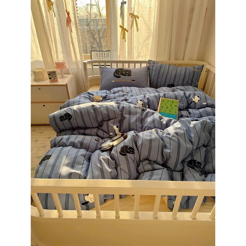 Set 4 món chăn ga gối cotton cloud 469594