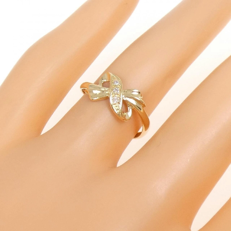 Nhẫn kim cương K18YG 0.02CT 669611