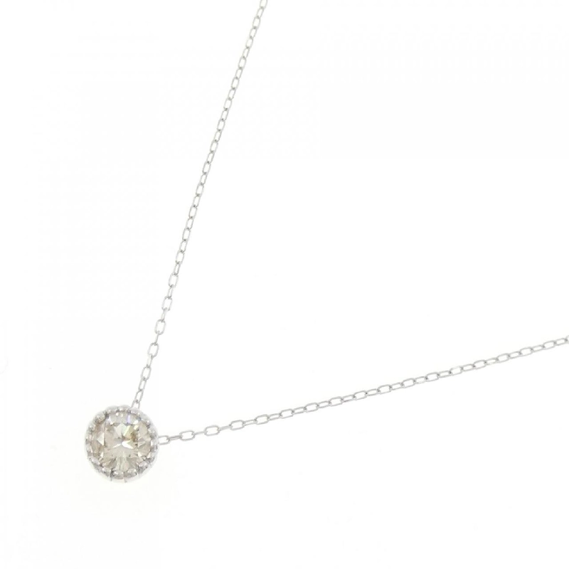 K18WG Solitaire Dây chuyền kim cương 0.39CT - Hàng hiệu Chính hãng 859300