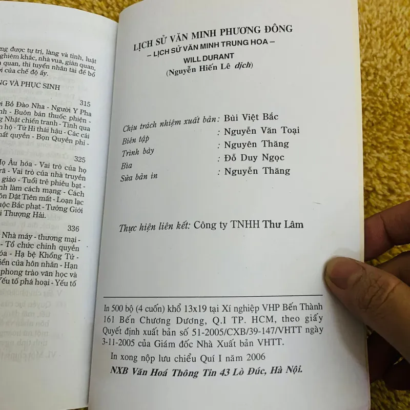 Lịch sử văn minh Trung Hoa - Will Durant( viết) - Nguyễn Hiến Lê(dịch)#HATRA 1005117