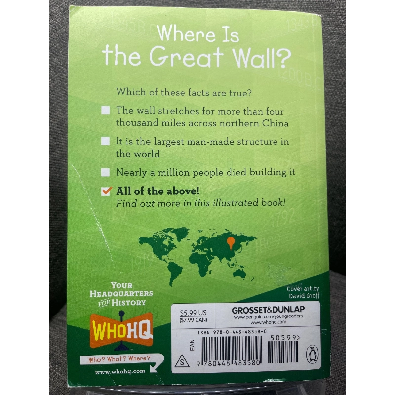 Where is the great wall mới 85% nếp gấp bìa sau truyện tranh ngoại văn và thiếu nhi Brennam Demuth HPB1505 914389