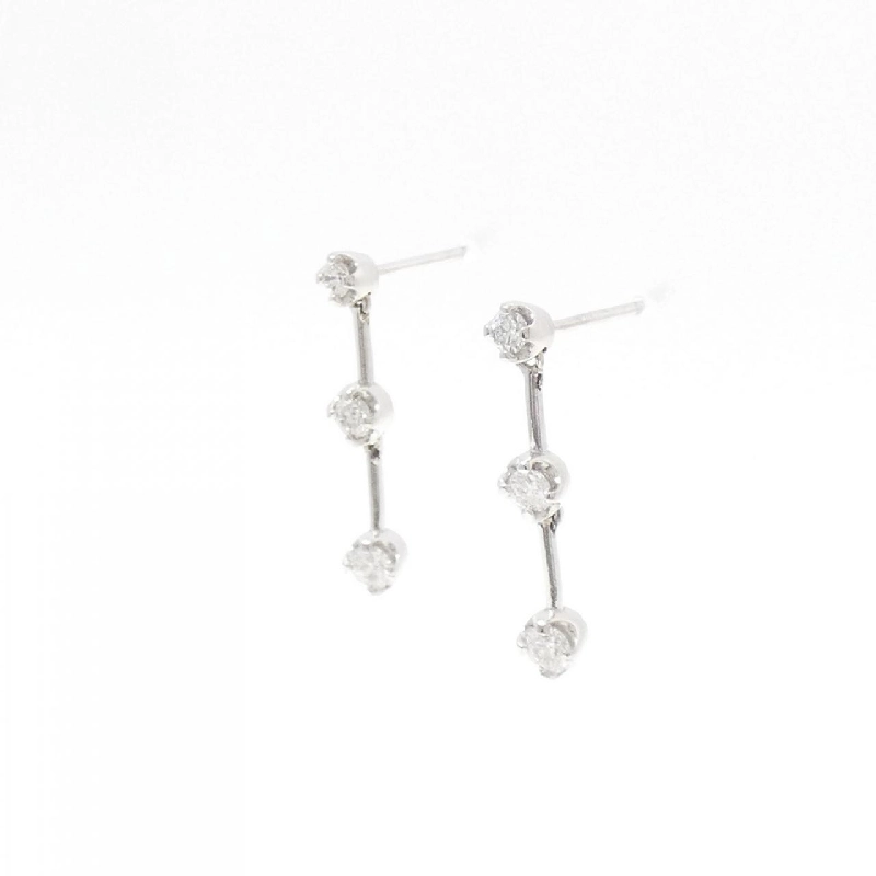 K18WG Bông tai kim cương ba viên 0.30CT - Hàng hiệu Chính hãng 872163