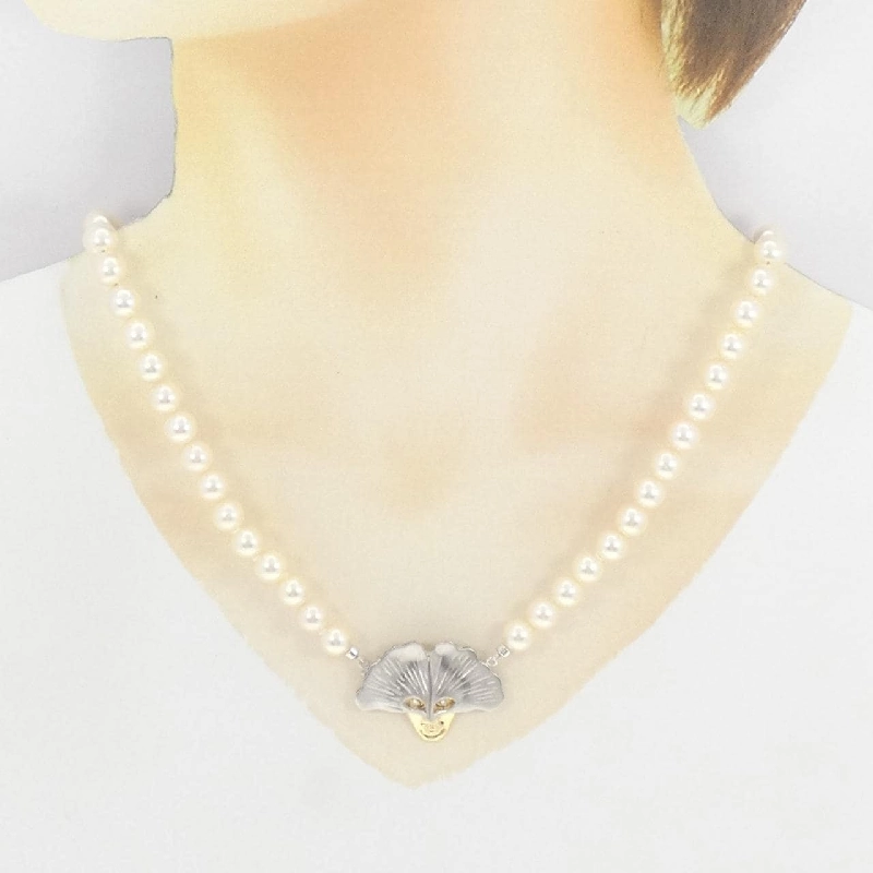 Dây chuyền ngọc trai Akoya 750YG/750WG 7-7.5mm - Hàng hiệu Chính hãng 858022