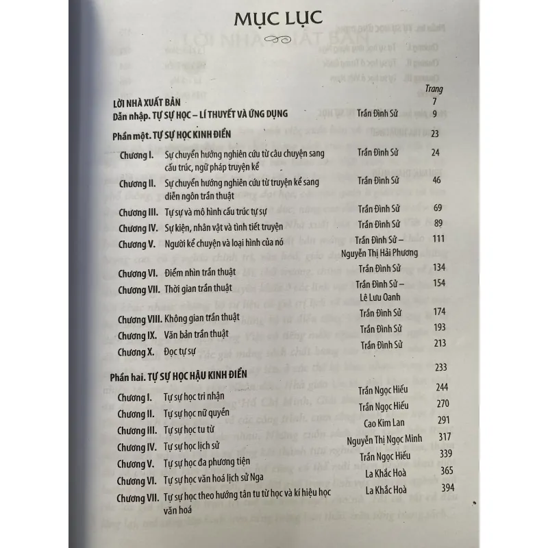 TỰ SỰ HỌC - TRẦN ĐÌNH SỬ  760254