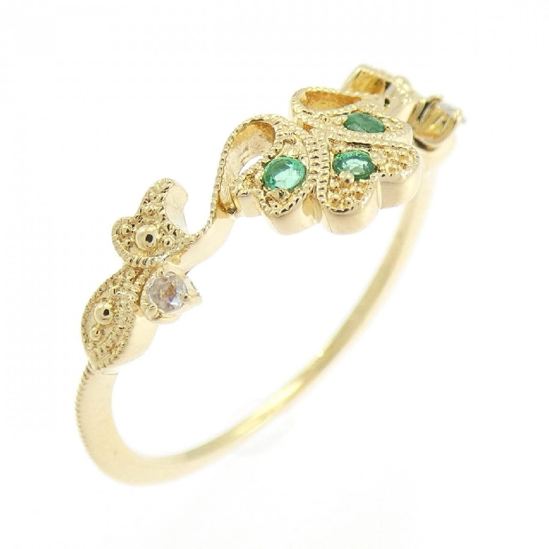 Nhẫn Emerald K18YG 0.03CT 666689