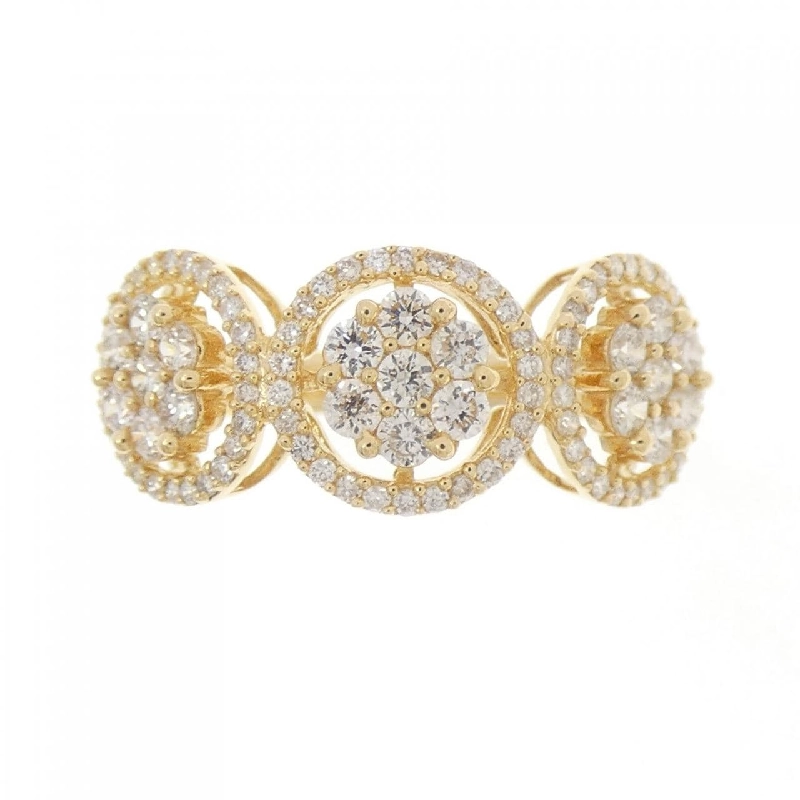 Nhẫn kim cương 750YG hoa 667696